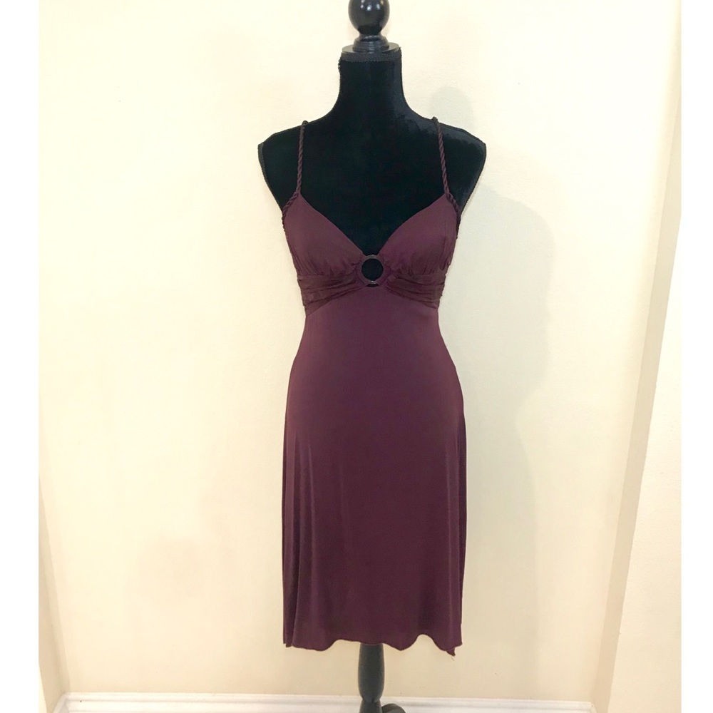 BEBE plum Silk Dress!